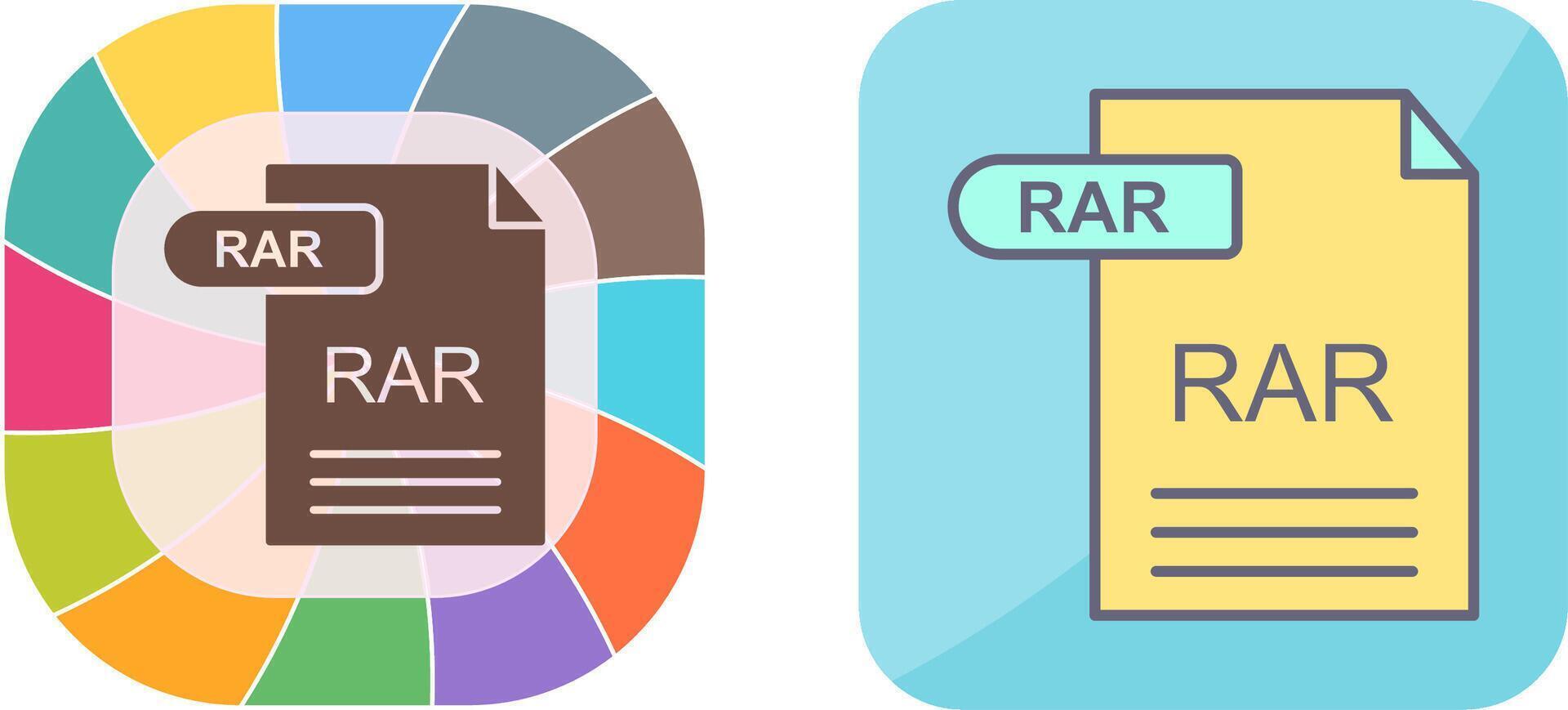 rar icona design vettore