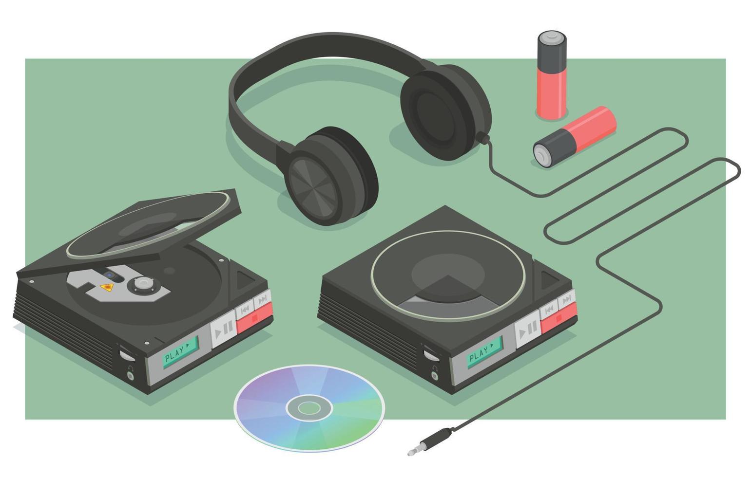 set isometrico di dispositivi retrò vettore