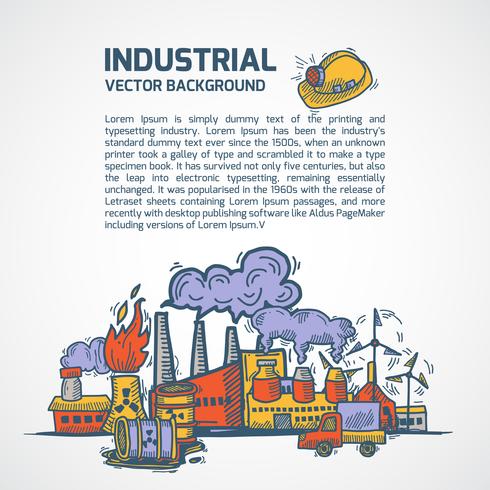 Sfondo di schizzo industriale vettore