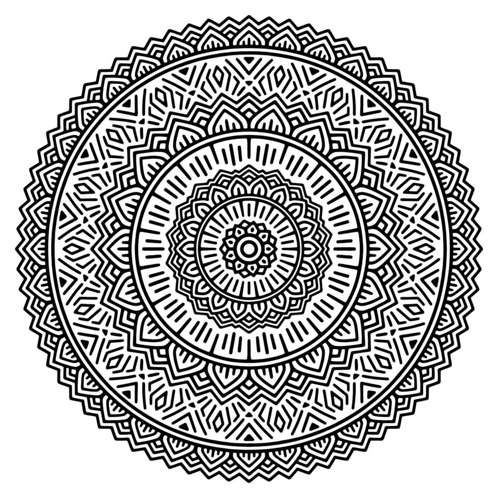 ornamento rotondo pizzo con mandala pro vector