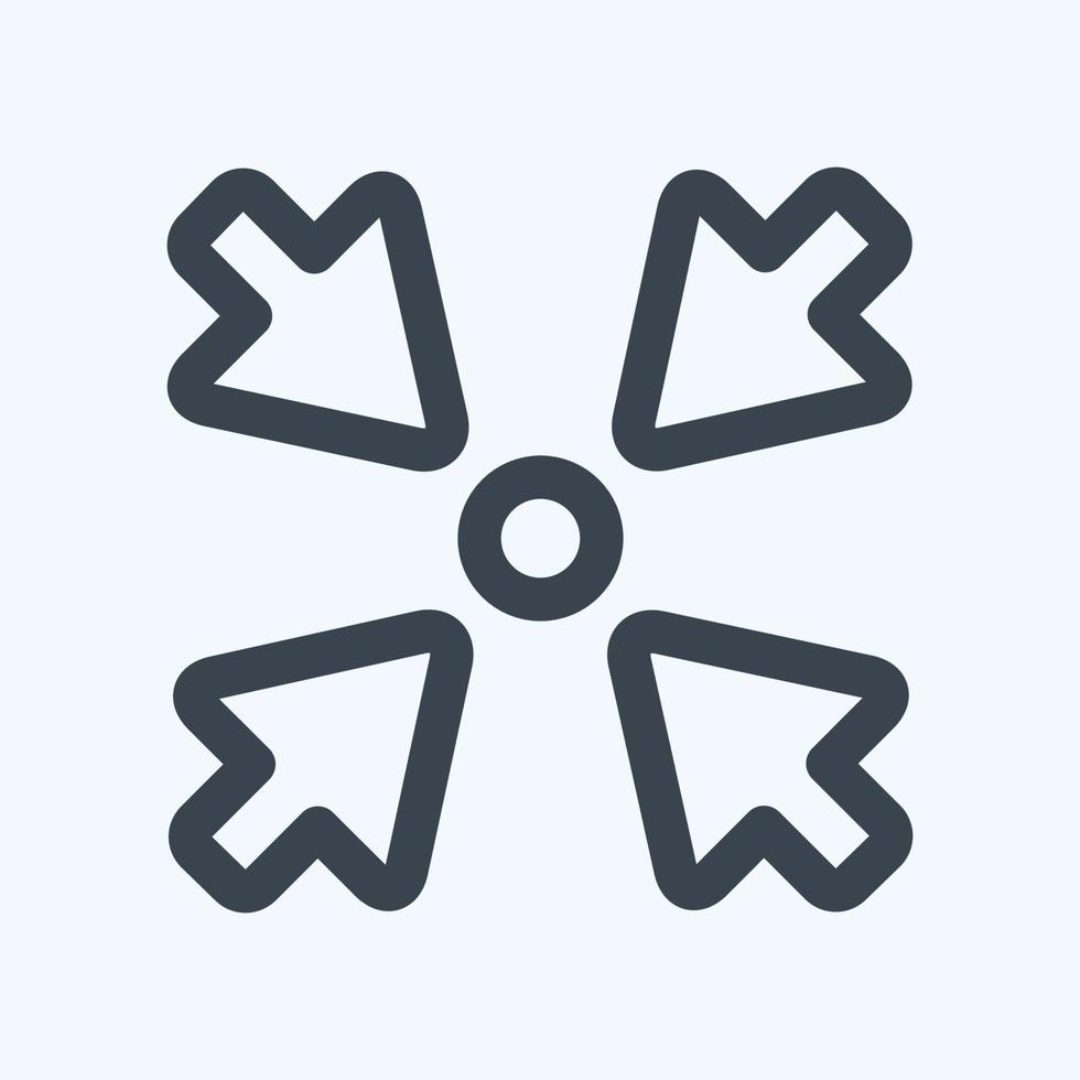 icona ridimensionata - stile linea, illustrazione semplice, tratto modificabile vettore