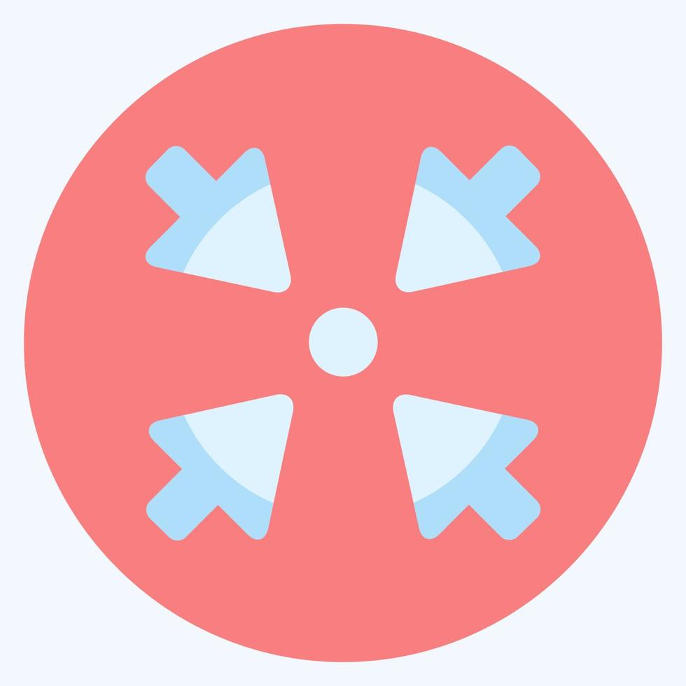 icona espandi - stile piatto, illustrazione semplice, tratto modificabile vettore