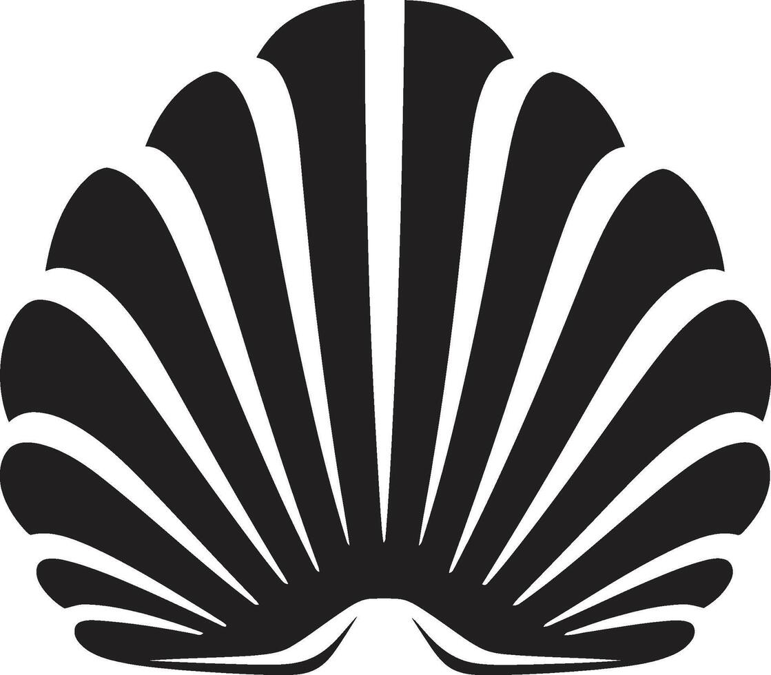 mollusco vetrina dispiegato iconico emblema icona costiero collezione illuminato logo design vettore