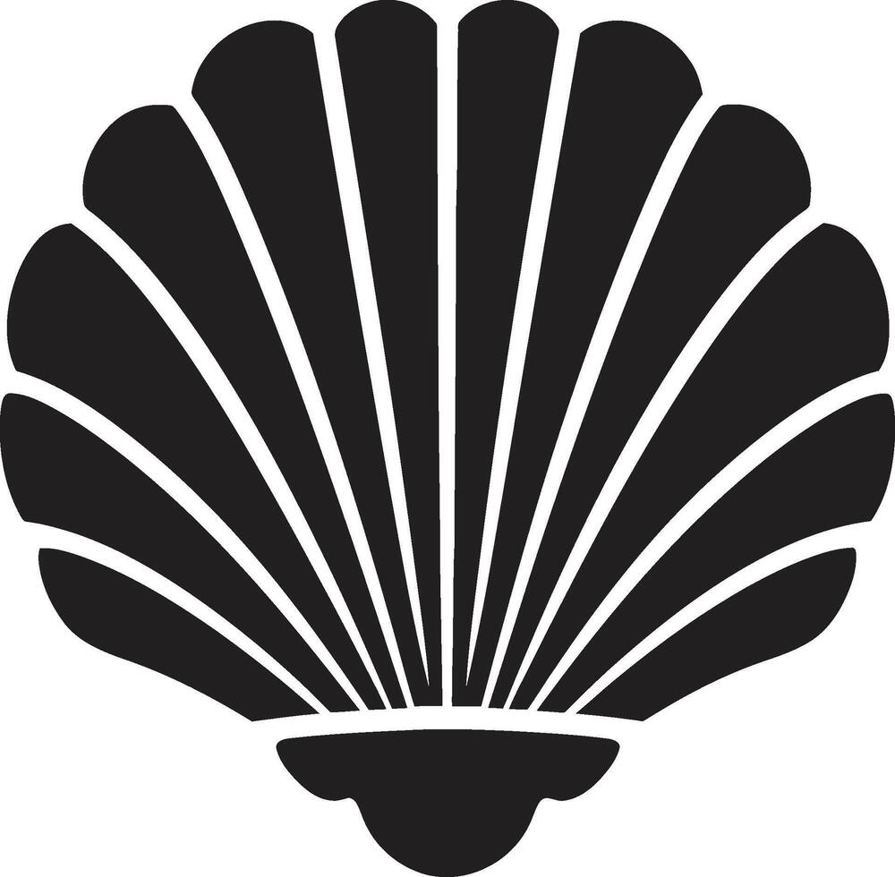 mollusco vetrina dispiegato iconico emblema icona costiero collezione illuminato logo design vettore