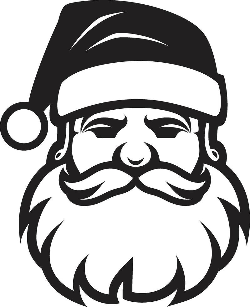 polare Claus fascino freddo nero Santa freddo periodo natalizio freddo nero Santa vettore