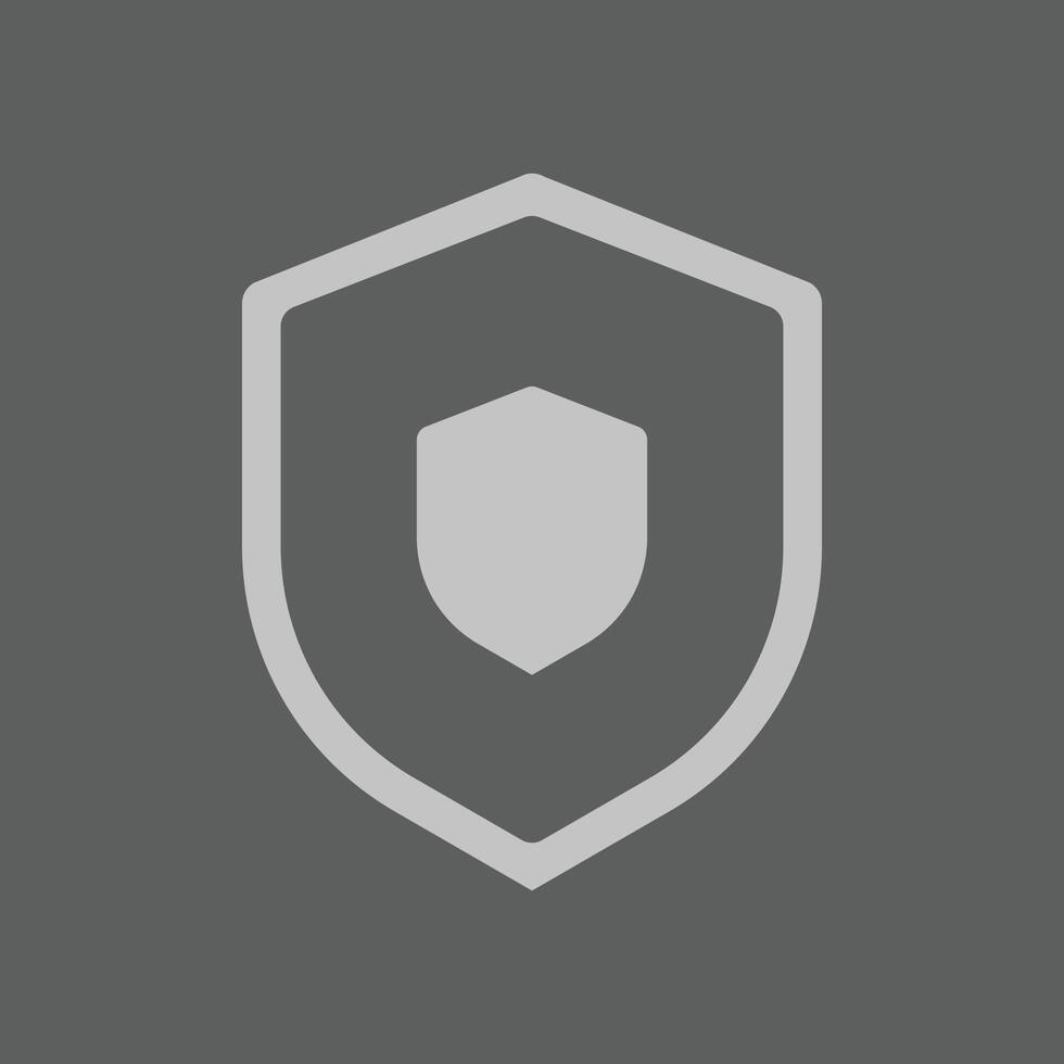 scudo icona grigio scudo virus spam guardia logotipo vettore