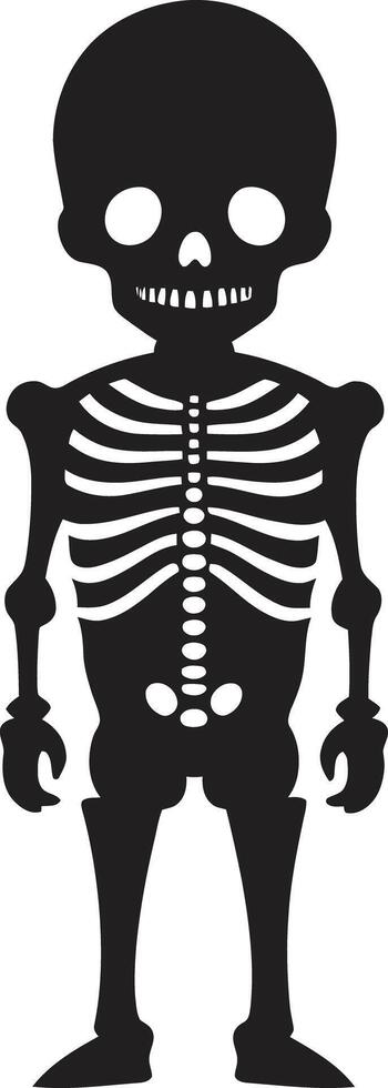 energico osso pieno corpo capriccioso scheletro fantasia carino vettore