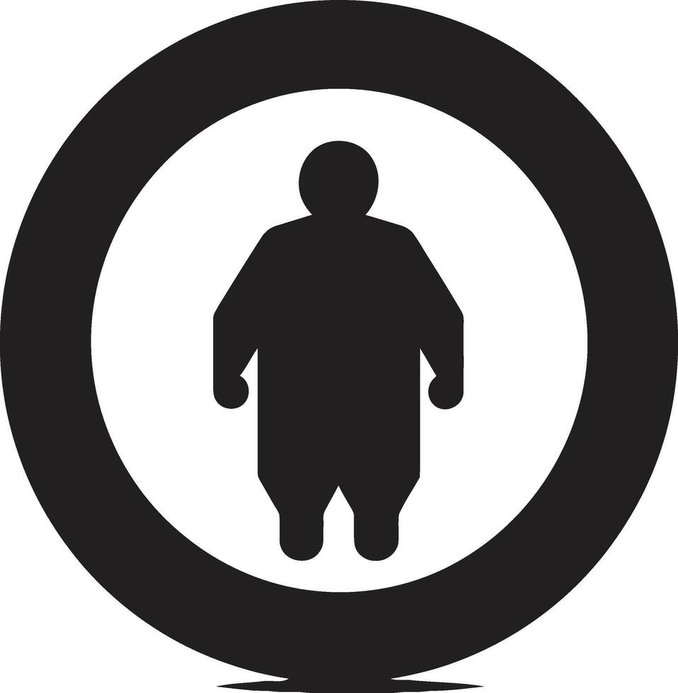 forma cambi per umano obesità patrocinio in forma fondamenta 90 parola emblema per nero circuito integrato obesità consapevolezza vettore