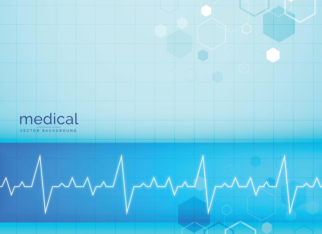 mecial sfondo con elettrocardiogramma cuore battere vettore