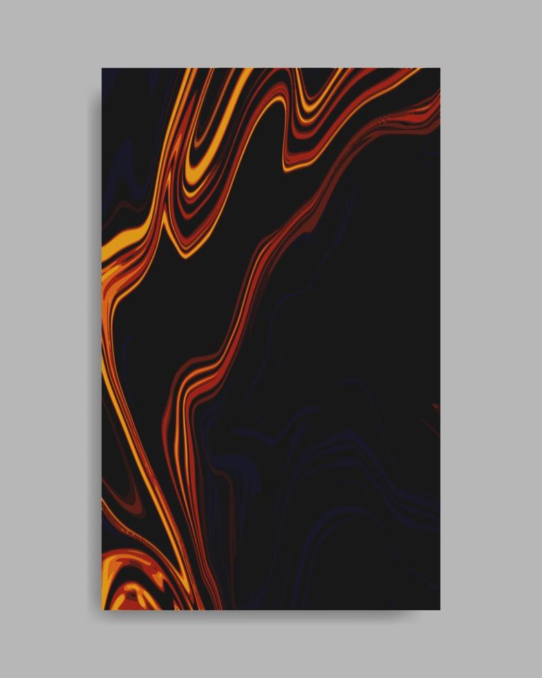 astratto sfondo di marmo liquido arancione scuro vettore