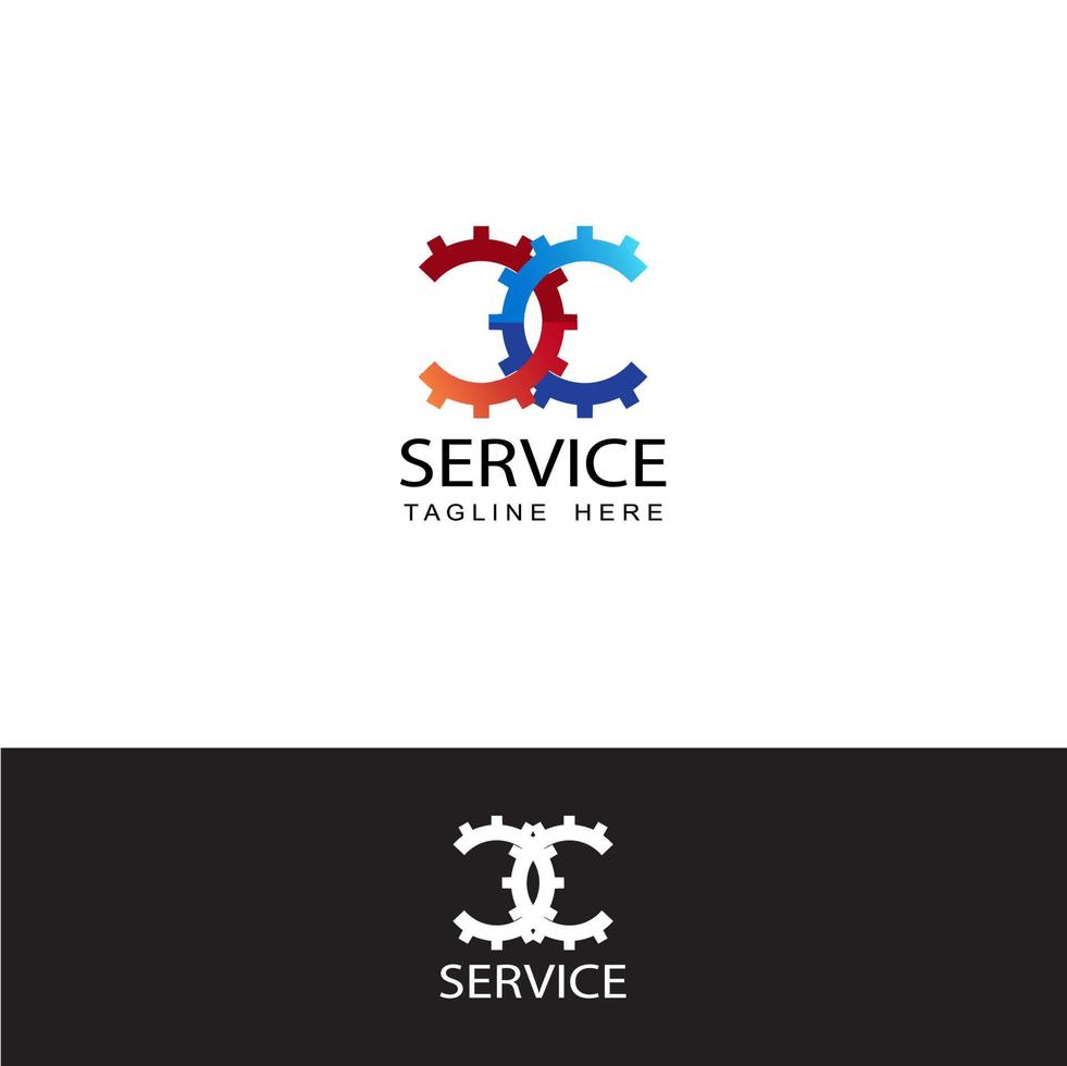 logo di servizio, vettore di progettazione del modello di logo automobilistico