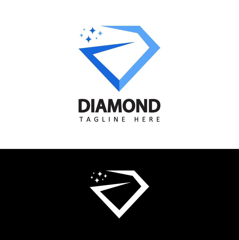 diamante, gioielli logo modello disegno vettoriale