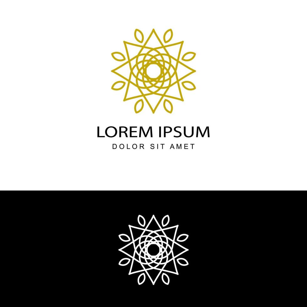 vettore di progettazione del modello di logo di loto