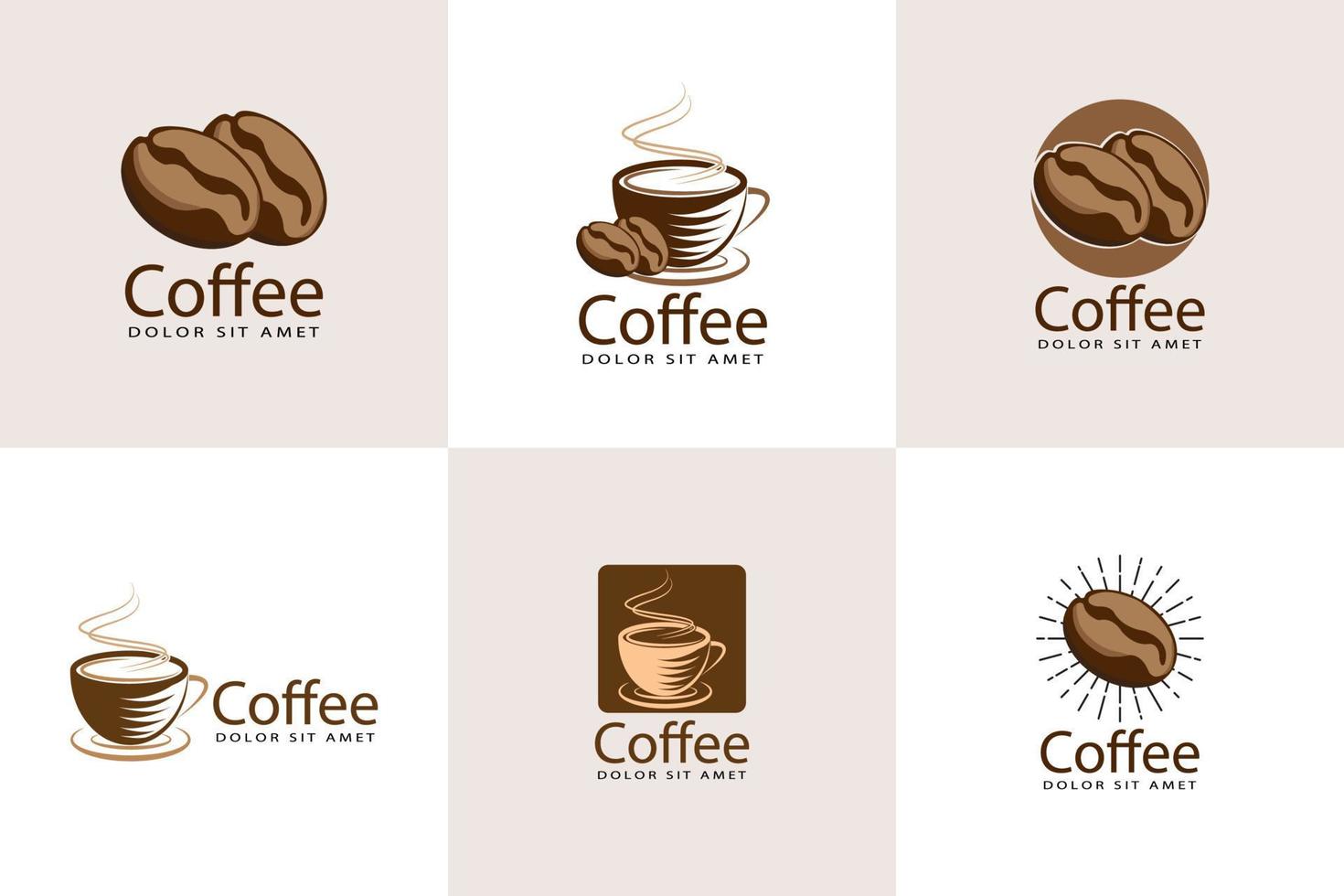 vettore di progettazione del modello del pacchetto del logo del caffè