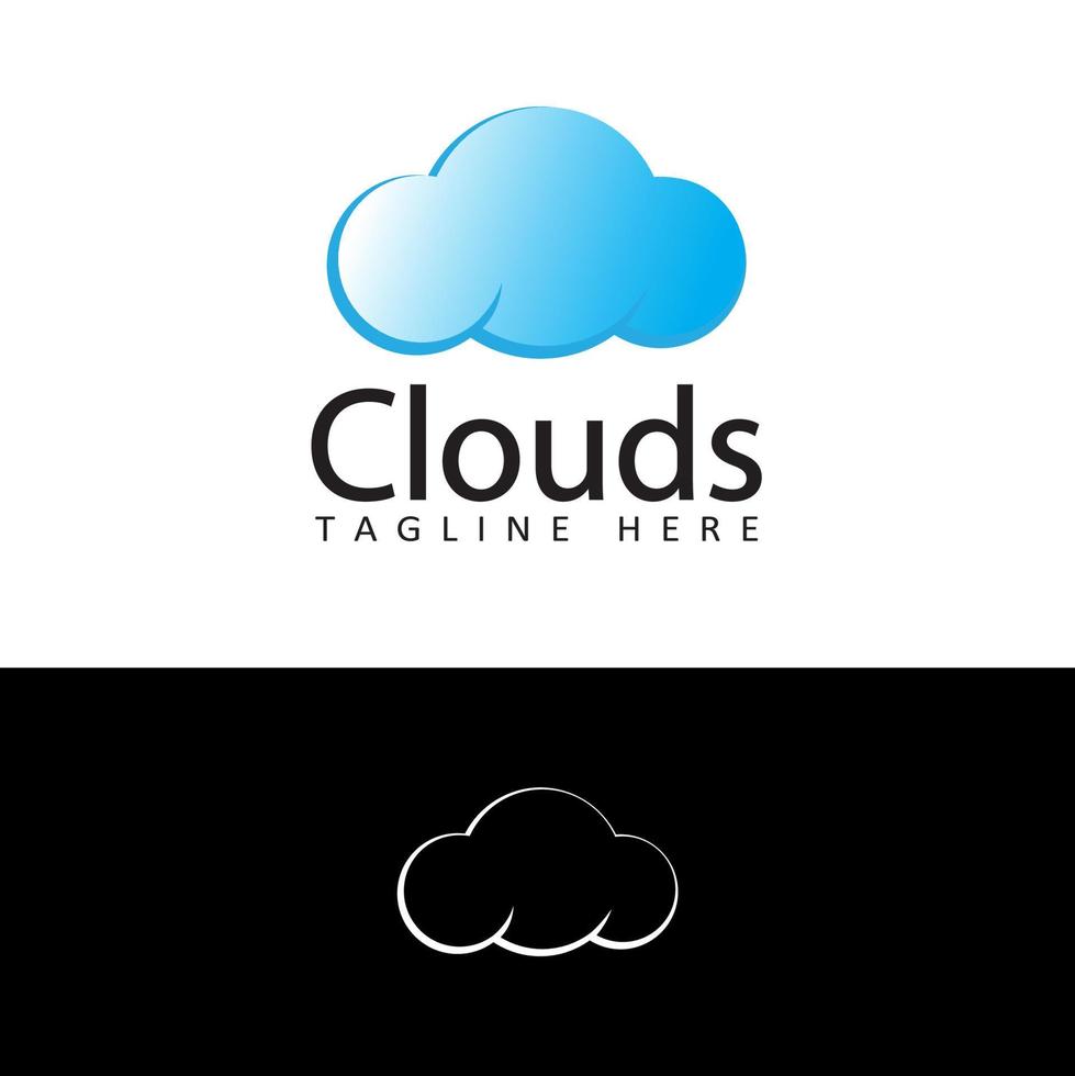 vettore di progettazione del modello di logo della nuvola