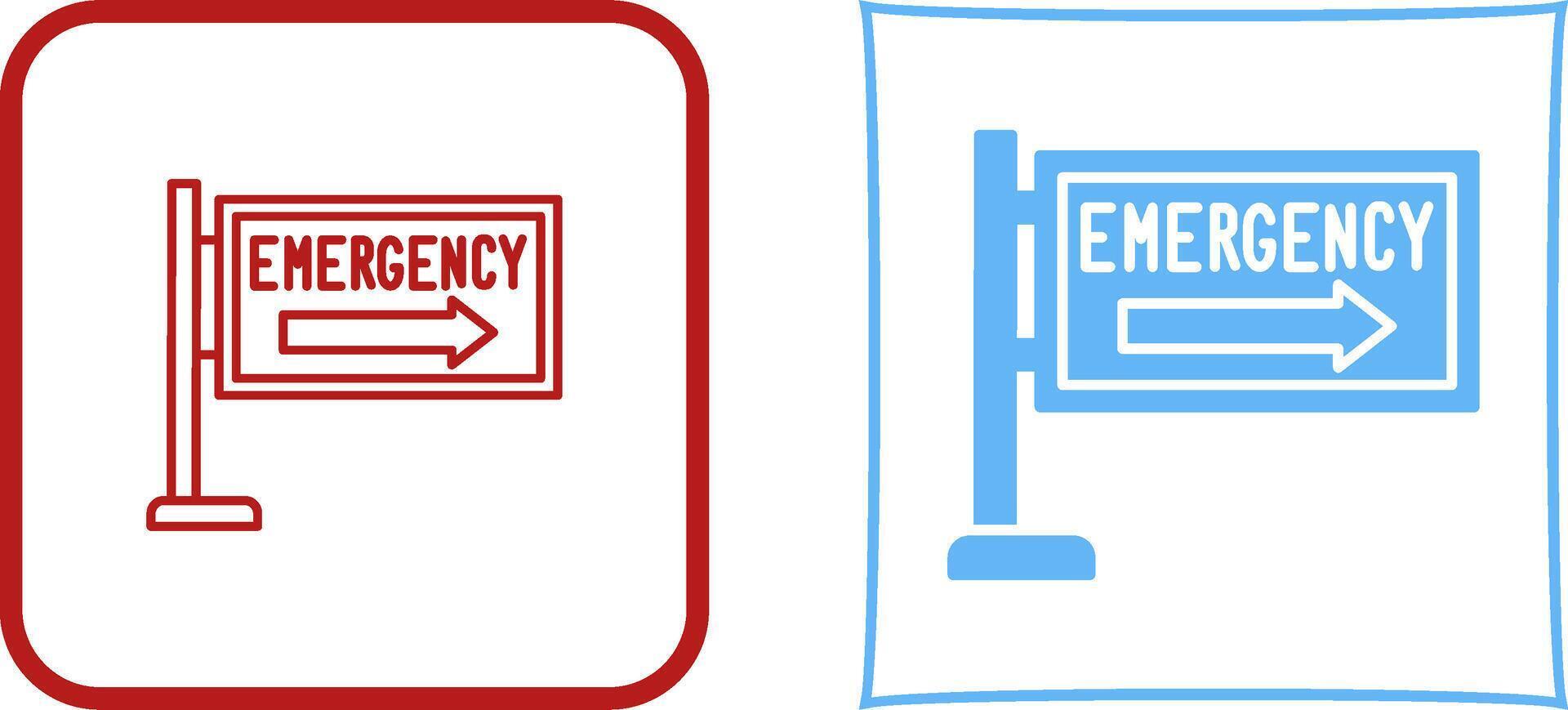 emergenza cartello icona design vettore