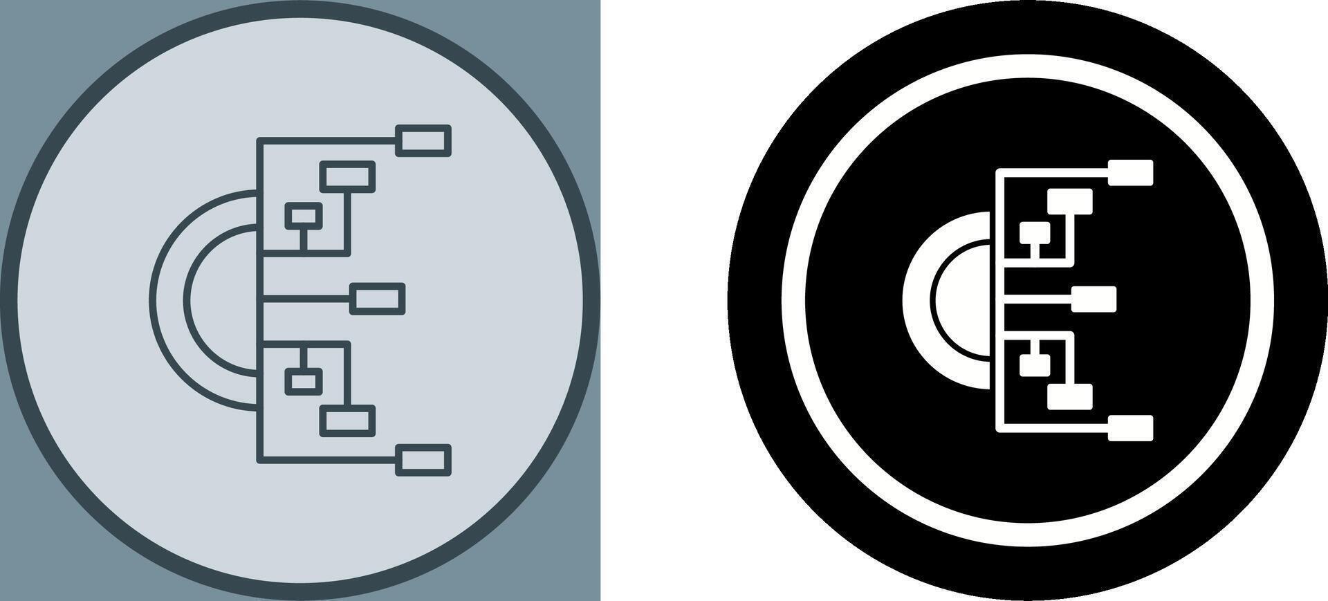 diagramma di flusso icona design vettore