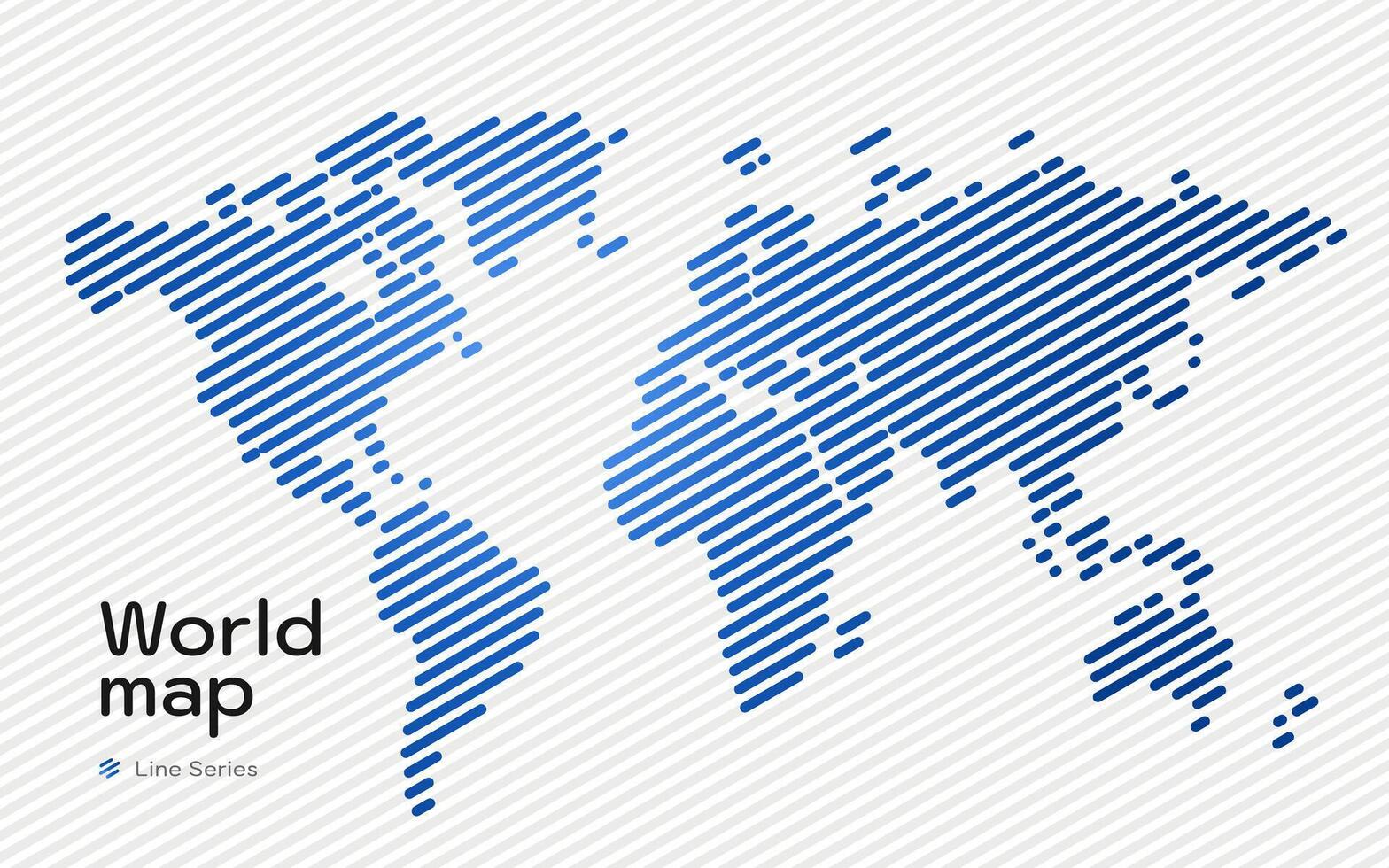 mondo carta geografica mostrato nel un' linea modello vettore