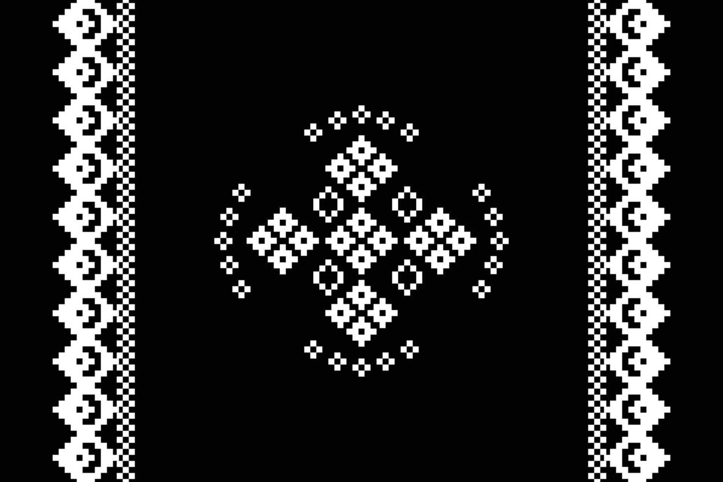 tradizionale nero etnico motivi ikat geometrico tessuto modello attraversare punto.ikat ricamo etnico orientale pixel nero sfondo.astratto, illustrazione. trama, decorazione, carta da parati. vettore