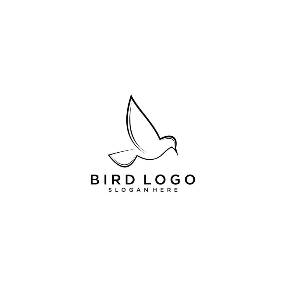 modello logo uccello, vettore in sfondo bianco