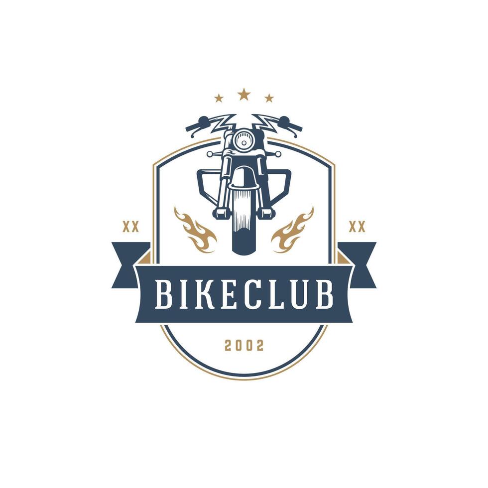 motociclo club logo modello design elemento Vintage ▾ stile vettore