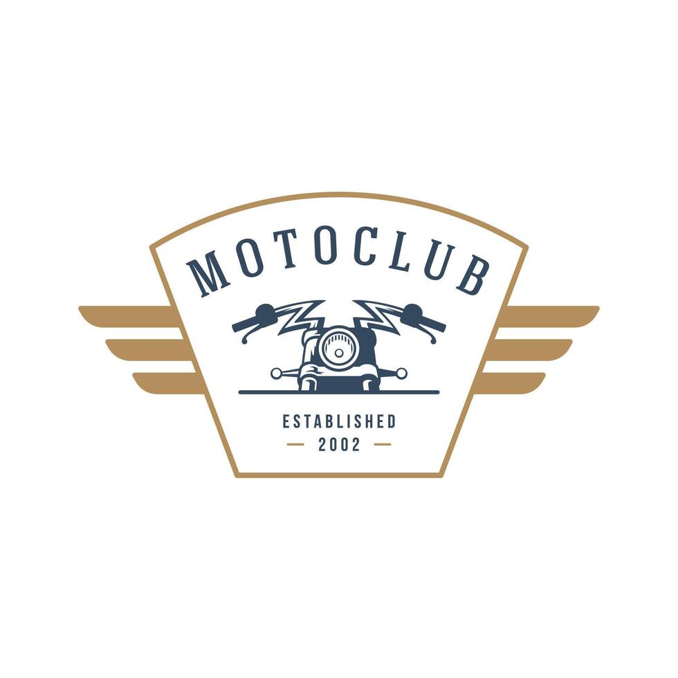 motociclo club logo modello design elemento vettore