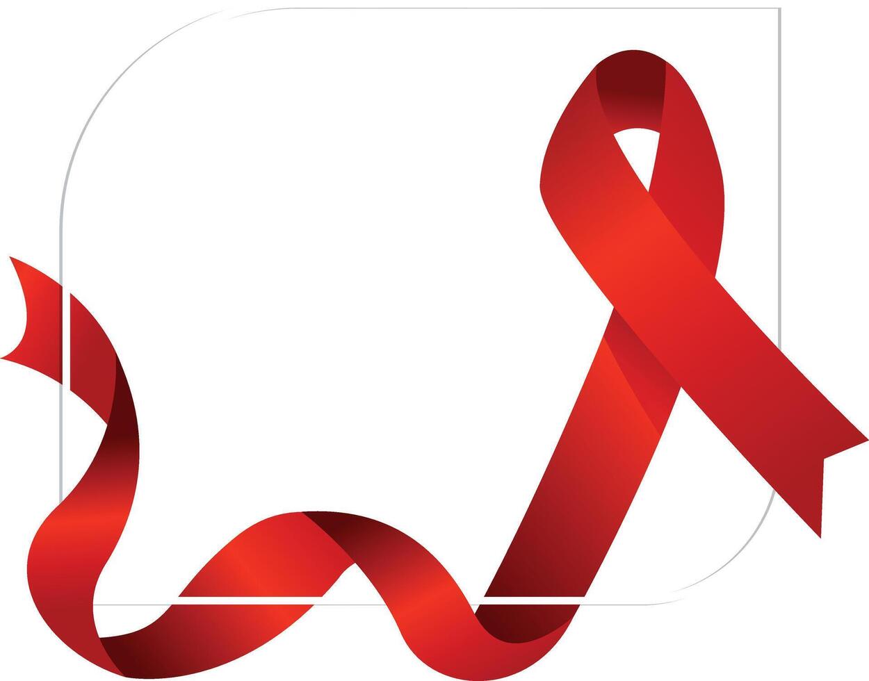 AIDS rosso nastro. mondo AIDS giorno simbolo di rosso nastro, vettore