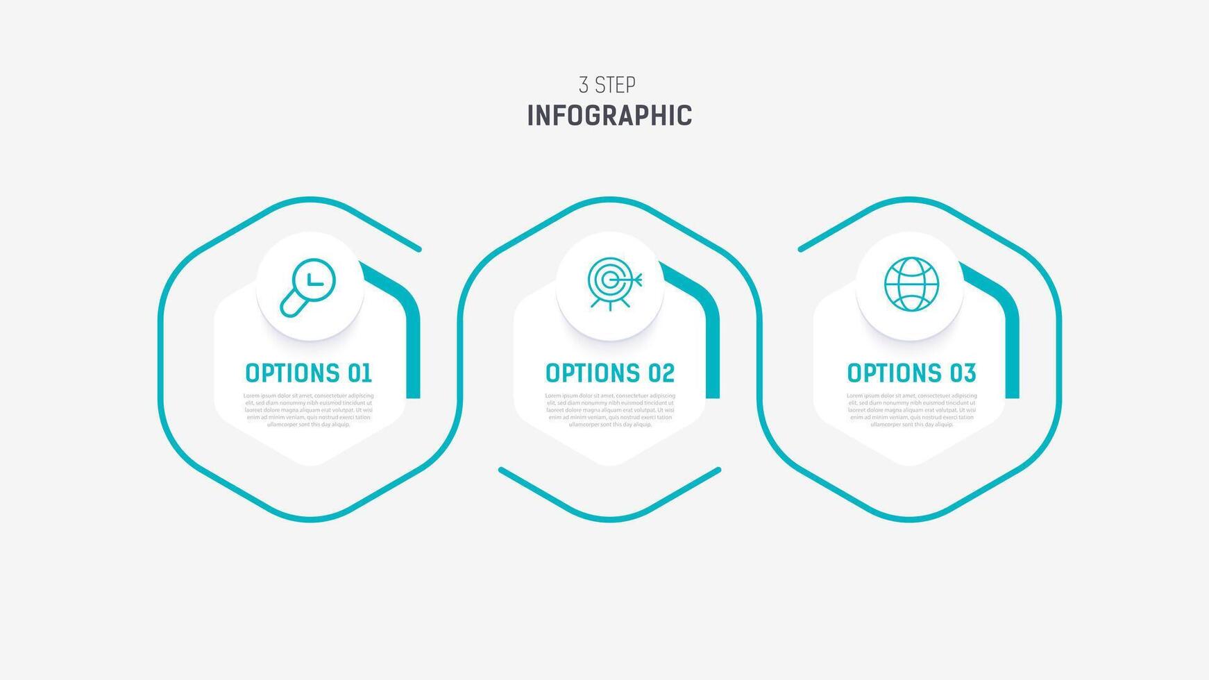 tre passo Infografica etichetta design modello con linea icone. processi passaggi diagramma, presentazioni, flusso di lavoro disposizione, striscione, flusso grafico, Informazioni grafico illustrazione. vettore