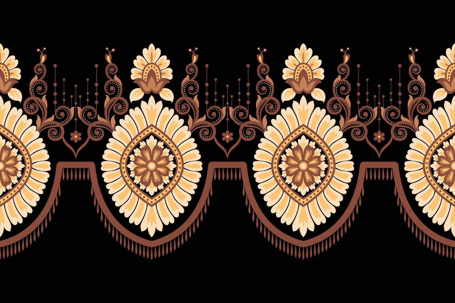 damasco modello sfondo geometrico etnico orientale ikat senza soluzione di continuità modello tradizionale design per sfondo, tappeto, sfondo, vestiario, avvolgere, batik, tessuto, illustrazione ricamo. vettore