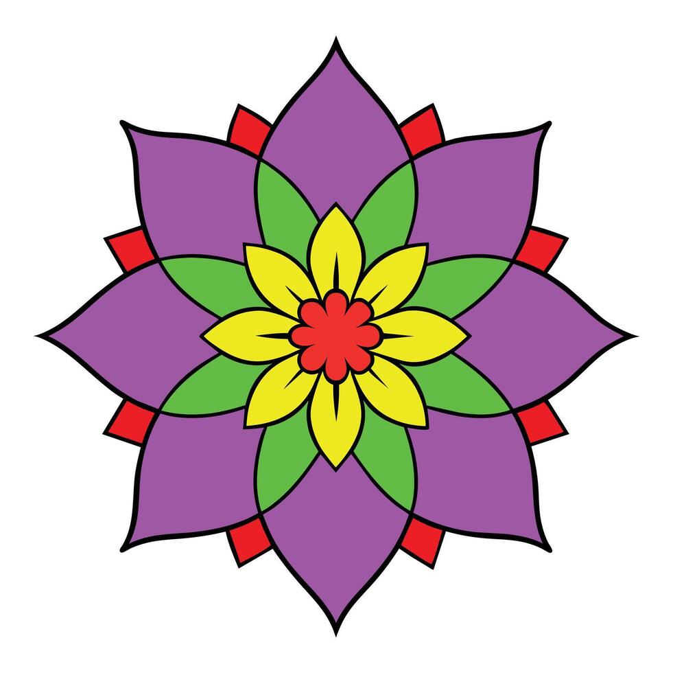 colorato mandala bellissimo etnico floreale modello sfondo vettore