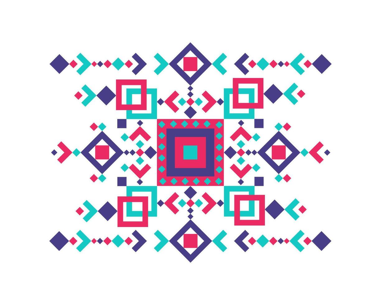 moda messicano, navajo o azteco, nativo americano modello. geometrico etnico decorazione. colorato tribale design elemento per tatuaggio, telaio e confine, tessile, tessuto o carta Stampa. vettore