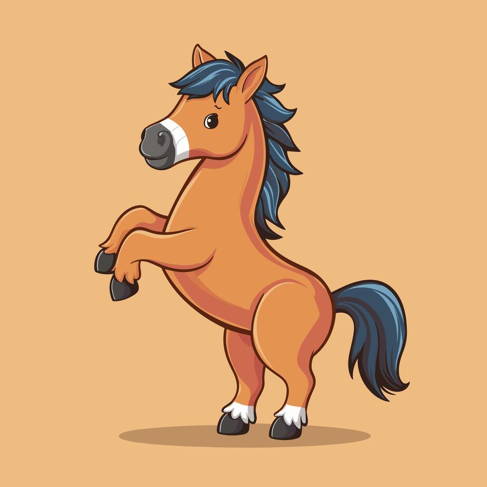 cavallo animale piatto illustrazione design vettore