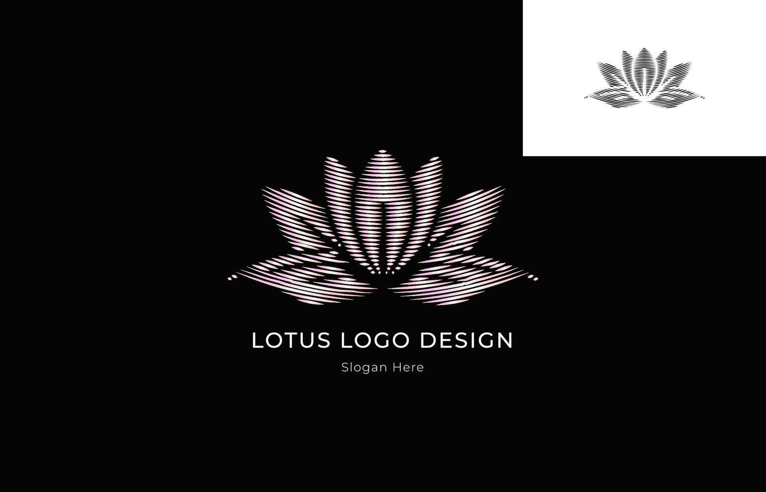 inciso loto fiore logo design è un' logo design quello illustra un' fioritura loto fiore nel un inciso Vintage ▾ stile, un' logo per boutique, bellezza saloni, cosmetico Marche, eccetera. vettore