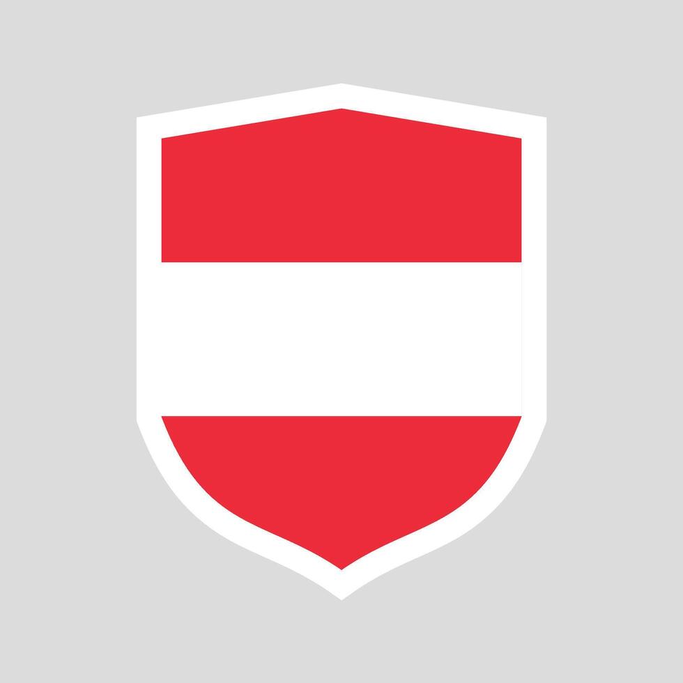 Austria bandiera nel scudo forma telaio vettore