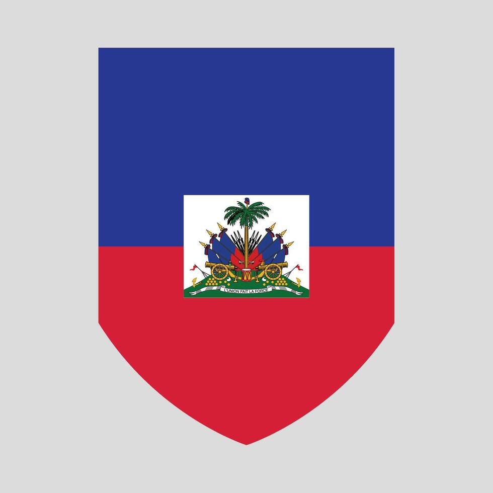 Haiti bandiera nel scudo forma telaio vettore