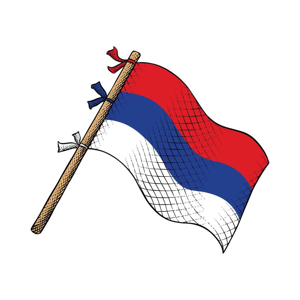 Serbia nazione bandiera vettore