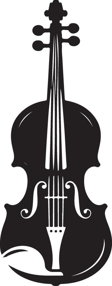 violino musica strumento icona silhouette vettore