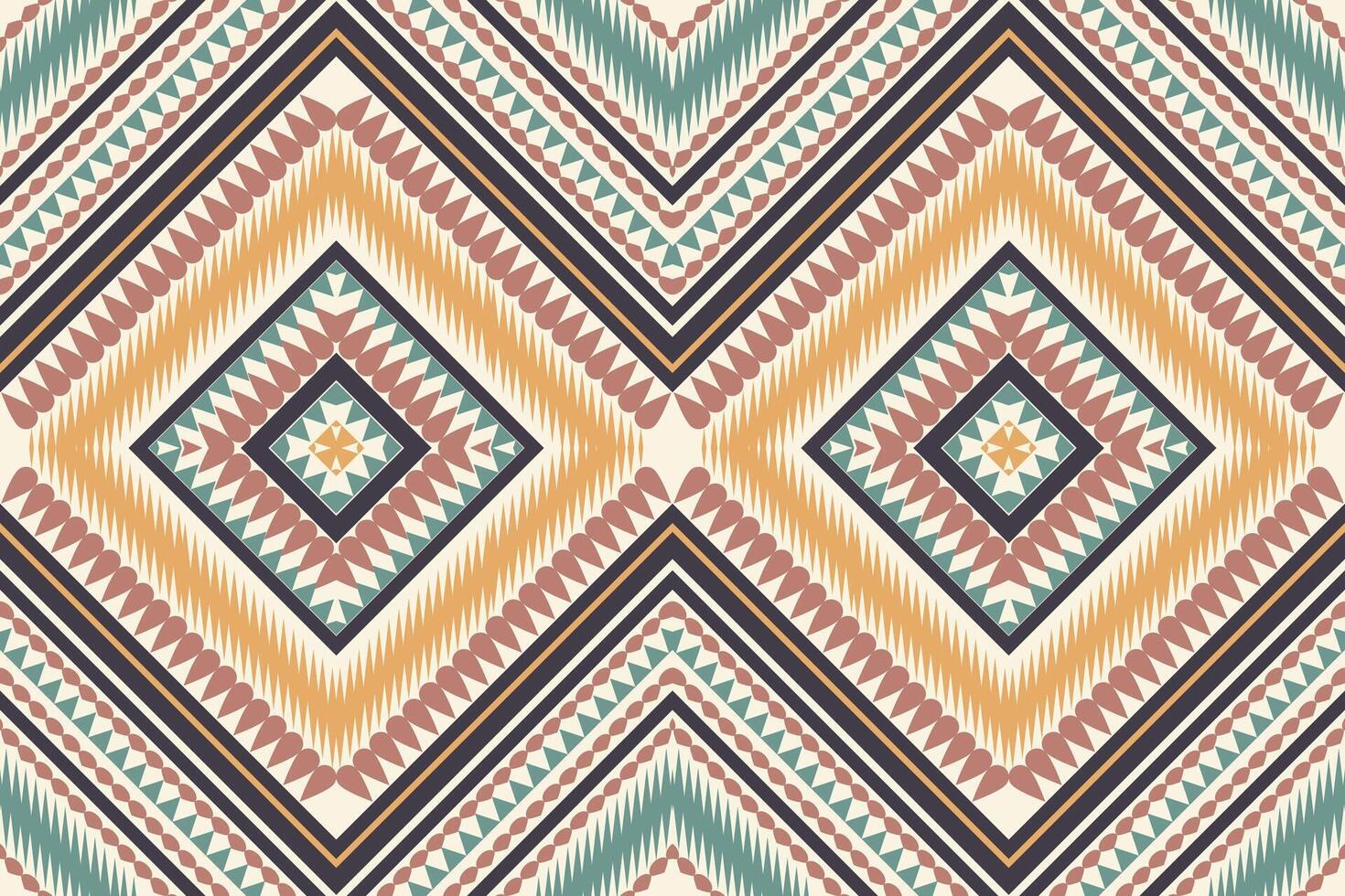 geometrico etnico modello, nativo americano tribale tessuto, piastrella, tappeto, , illustrazione disegno, su Marina Militare blu sfondo vettore