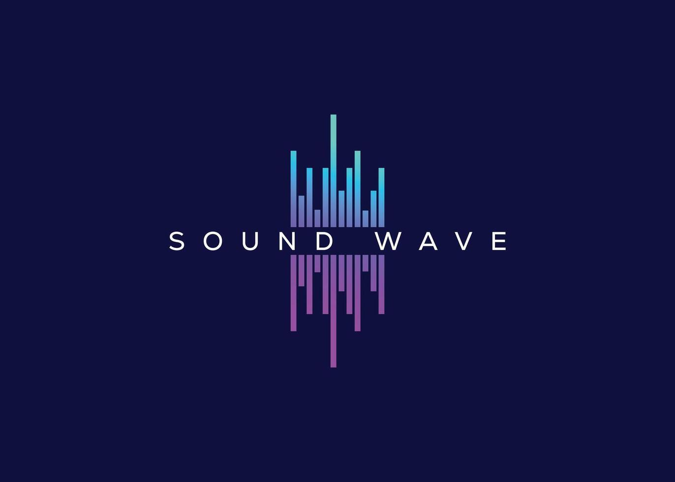 minimalista suono onda logo. moderno suono onda logo. musica logo vettore
