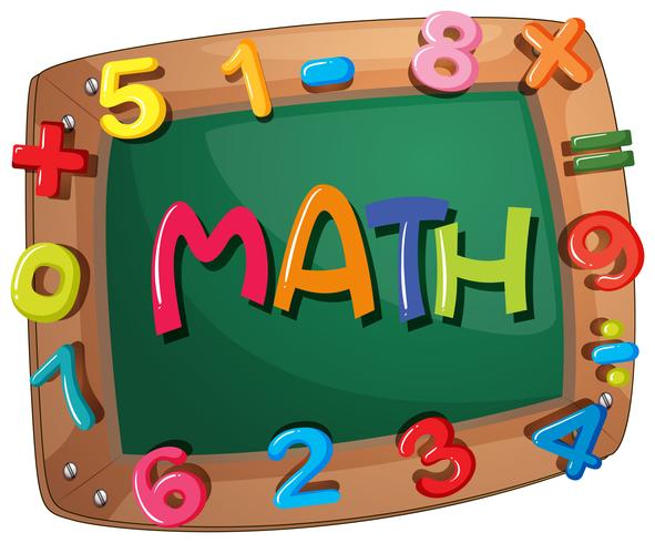 Esprima la matematica sulla struttura di legno con i numeri vettore
