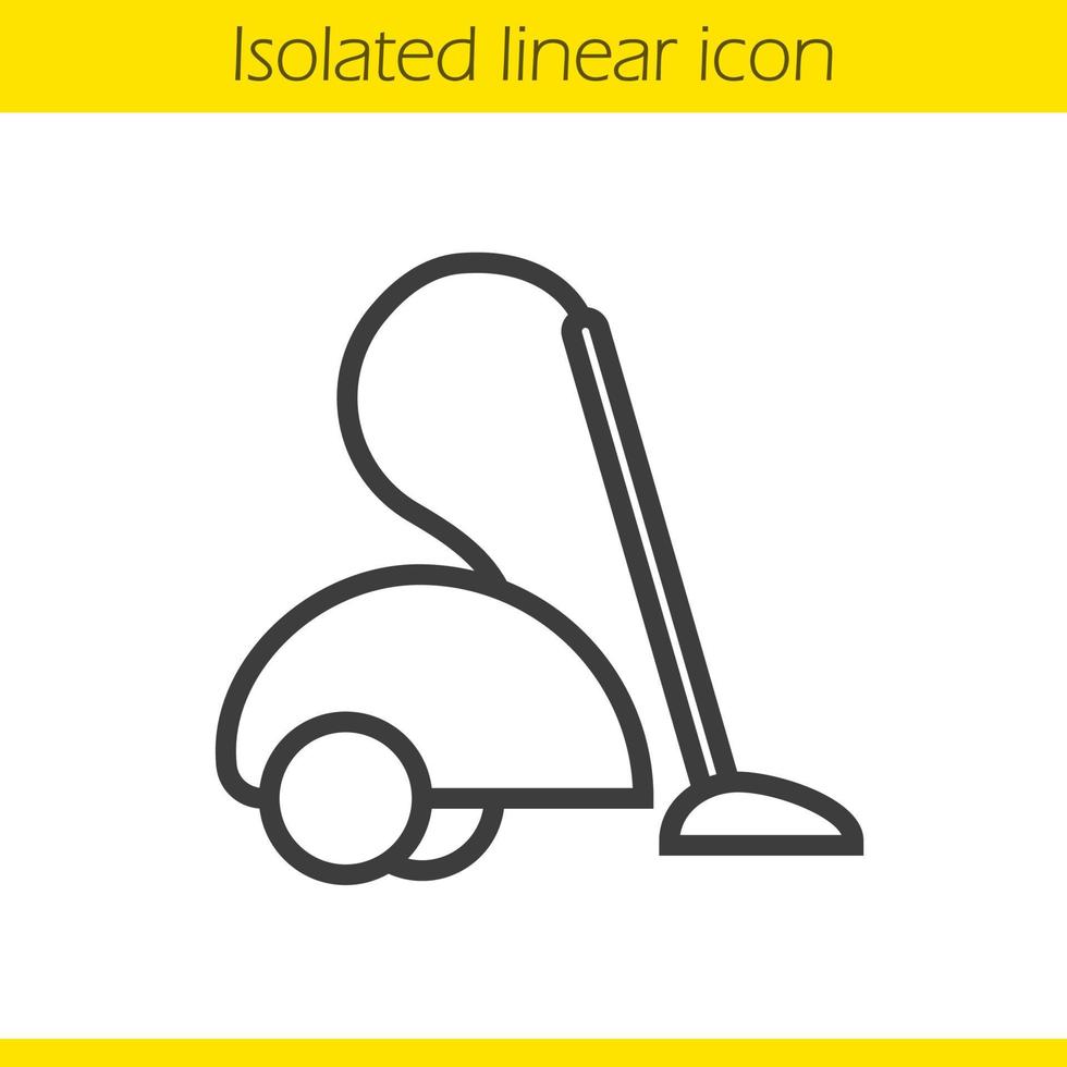 icona lineare dell'aspirapolvere. illustrazione di linea sottile. simbolo di contorno della spazzatrice. disegno vettoriale isolato contorno