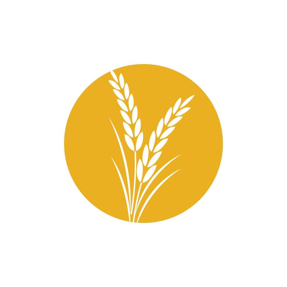 agricoltura Grano logo modello e simbolo vettore