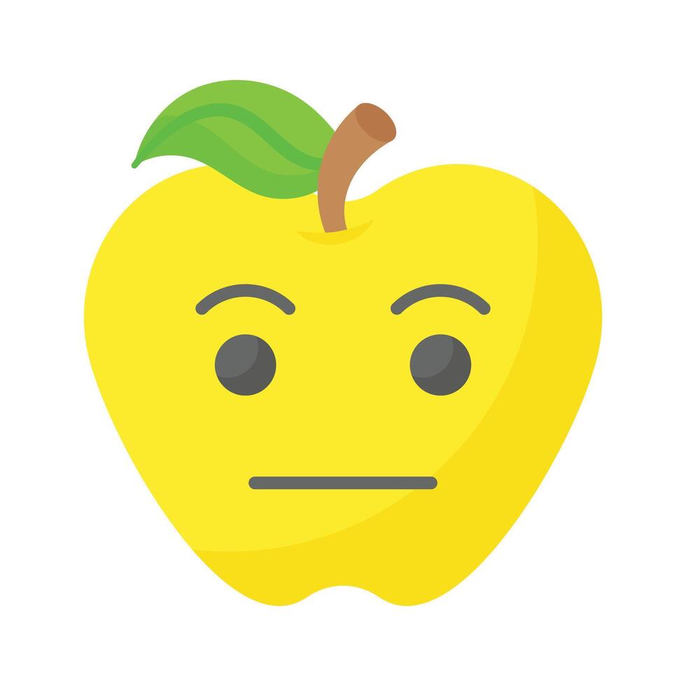 afferrare Questo sorprendente icona di indifferente emoji, personalizzabile piatto vecto vettore