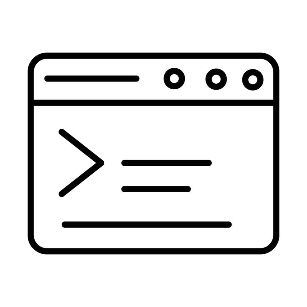 comando linea icona design vettore