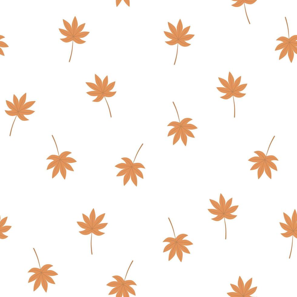 colorato autunno senza soluzione di continuità modello con autunno le foglie. ripetendo modello per il tuo disegno.. disegnato a mano illustrazione. vettore