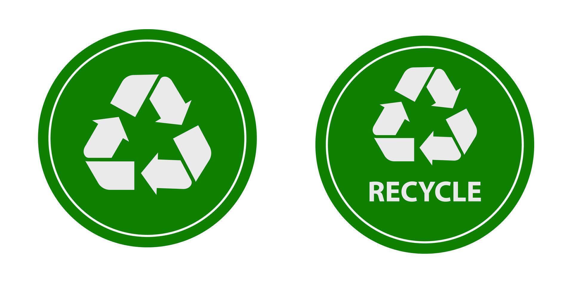 raccolta differenziata, riciclare, verde riciclare vettore