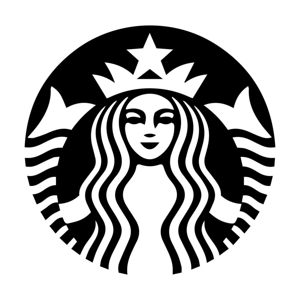 Starbucks logotipo su bianca sfondo. Starbucks società logo. americano caffè azienda, catena di caffè case, popolare bevande, bevanda, prendere con voi, bar. editoriale. vettore