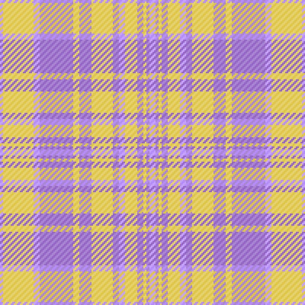 rosa plaid tessile , paisley modello sfondo dai un'occhiata. ragazza struttura tessuto tartan senza soluzione di continuità nel viola e giallo colori. vettore