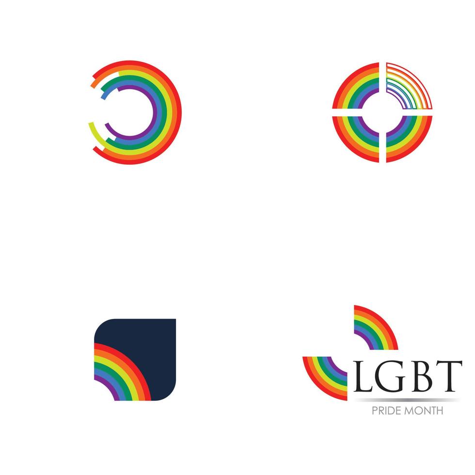 illustrazione vettoriale del modello di simbolo del logo lgbt - vector