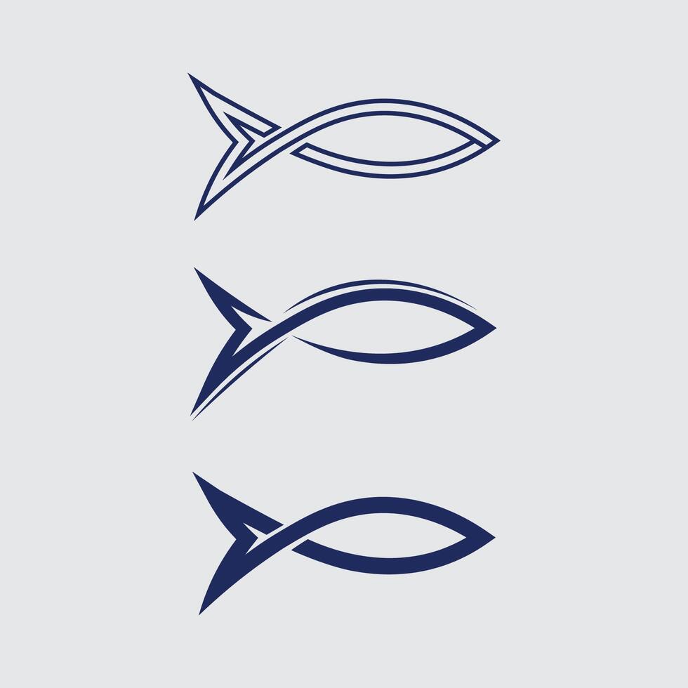 pesce e pesca logo acquatico design animale illustrazione vettore